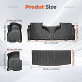 5PCS TPE All-Weather Floor Mats Cargo Liner for 2021-2026 Chevy Tahoe Yukon