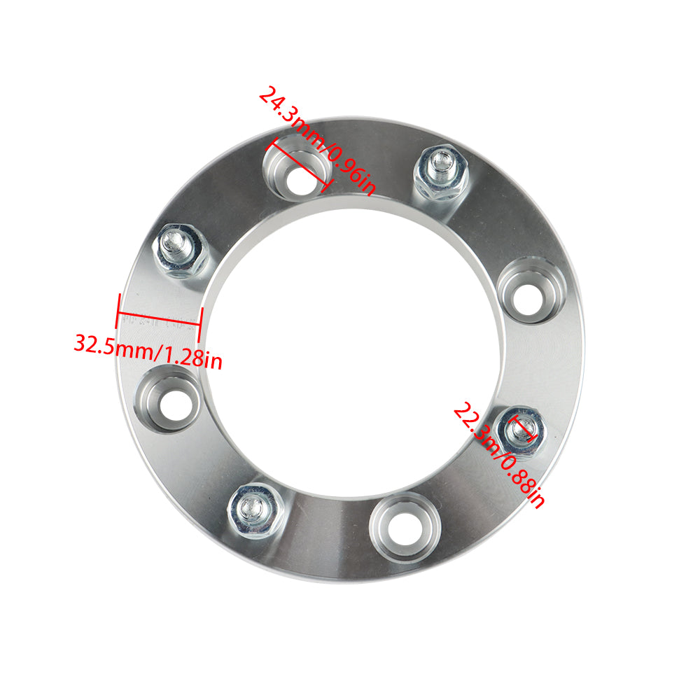 Labwork Wheel Spacers For Can-Am 4x137 1" 110mm Hub Bore M10x1.25 Silver 4Pcs