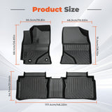 3PCS TPE All-Weather Floor Mats for 2014-2019 Toyota Corolla