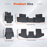 For 2020-2026 Toyota Highlander TPE Floor Mats Liner 4PCS New 3D Front & Rear