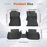 3Pcs Front and Rear TPE Car Floor Mats Replacement for Crosstrek 2018-2023 Replacement for Impreza 2018-2023