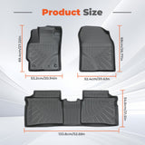 Floor Mats Liner For 2010-2015 Toyota Prius TPE 3D Model All-Weather Black 3PCS
