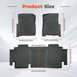 3Pcs Front and Rear TPE Car Floor Mats Replacement for F250 F350 Super Duty SuperCab 1999-2007