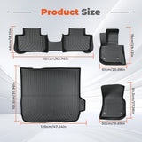 Labwork 4PCS TPE All-Weather Floor Mats Cargo Liner for 2018-2024 BMW X3