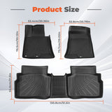 3PCS Floor Mats Black TPE Replacement for Sonata 2011-2015