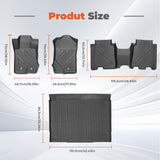 4PCS TPE All-Weather Floor Mats Cargo Liner for 2021-2025 Ford Bronco 4-Door