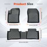 Floor Mats Cargo Liners Carpets for 2016-2022 Toyota Prius All-Weather TPE 3pcs