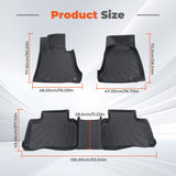Labwork 3PCS TPE All-Weather Floor Mats for 2016-2022 Mercedes Benz GLC Class