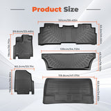5PCS Floor Mats and Cargo Liner Black TPE Replacement for Odyssey 2018-2026