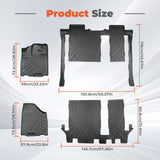 Floor Mats Liners TPE For 2013-2020 Toyota Sienna 8 Seats 3D Model All-Weather