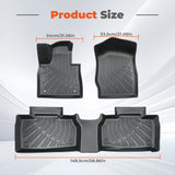 3Pcs Car Floor Mats Liner Front and Rear TPE Black Replacement for Explorer 2020-2024