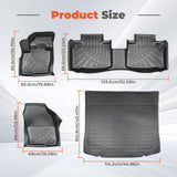 4PCS Floor Mats and Cargo Liner Black TPE Replacement for Edge 2015-2024