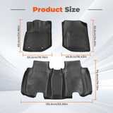 4Pcs Car Floor Mats Liner Front and Rear TPE Black Replacement for Fit 2.gen 2009-2013 Hatchback 4-Door