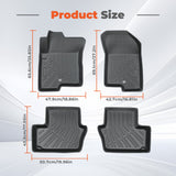 Floor Mats Replacement for Caliber 2007-2012 | 4Pcs Front and Rear, TPE Material, Black