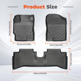 Floor Liners Fit 2012-2016 Toyota Prius C Front/2nd 3p Black