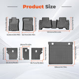 Floor Mats for Toyota 4Runner 2013-2024 5-Seater Cargo Mat w/Backrest Mat