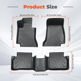 3Pcs Car Floor Mats Liner Front and Rear TPE Black Replacement for E-Class 2017-2023