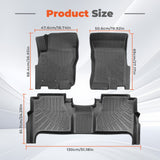 3Pcs Floor Mats Liners Carpets TPE Black Replacement for Frontier 2008-2021