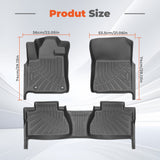 labwork 3-Piece 3D TPE All-Weather Floor Mats for 2014-2021 Toyota Tundra CrewMax Double Cab