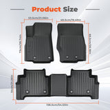 3PCS TPE All-Weather Floor Mats for 2022-2025 Jeep Grand Cherokee