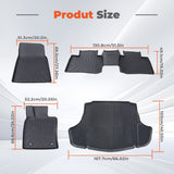 4-Piece All-Weather TPE Floor Mats & Cargo Liner Set for 2025-2026 Toyota Camry