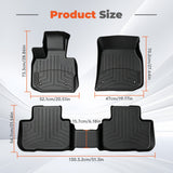 labwork 3PCS Floor Mats Black TPE Replacement for X3 2018-2024 Replacement for X4 2019-2024