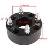 Labwork Wheel Flange 2" 4x101.6mm Hub Bore 62mm Thread Size 1/2"x20 4Pcs Black