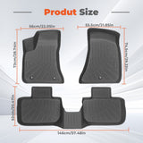 labwork 3-Piece 3D TPE All-Weather Floor Mats for 2011-2023 Dodge Charger Chrysler 300 RWD