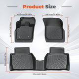 3PCS TPE All-Weather Floor Mats 3D Custom for 2013-2016 Ford Fusion