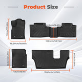 4PCS Floor Mats Black TPE Replacement for Du-Rango 2016-2026 7-Seater