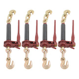 Labwork 4 PCS Red Steel Folding Ratcheting Chain 5/16in-3/8in with G70 Hook