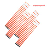 72" Inch Snow Stakes Driveway Markers 1/4 Inch Orange Plow Stakes Without Reflective Tape for Driveway Mark Snow Plow Parking Lots 100pcs