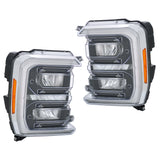 Headlights Assembly Replacement for F250 F350 2023 2024 Housing Black Lamp Set Driver and Passenger Side PC3Z13008L PC3Z13008C PC3Z13008M PC3Z13008E