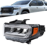 Headlight Assembly Replacement for Acadia AT4 2020-2023 Headlight Black Housing Left Side