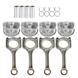 labwork 4 x Connecting Rod Piston Kit 23040-2G200 23410-25201 Replacement for 2011-2019 Hyundai Sonata Sorento Optima 2.4L
