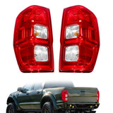 Driver and Passenger Side Outer Tail Light Brake Lamp Replacement for Ranger 2019-2022 Red Lens Chrome Housing KB3Z13405F KB3Z13404F