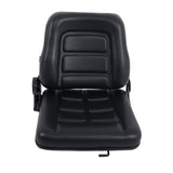 Universal Fold Down Forklift Seat with Adjustable Angle Back and Slide Replacement for Excavator Forklift Tractor Skid Loader Backhoe Dozer Telehandler Heavy Mechanical Seat