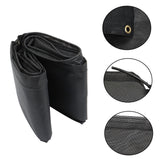 1Set 7FT x 11FT 3in RV Awning Sun Shade Screen Front Side Awning Complete Kit Black Grid Uv Blocking Replacement for Travel Outdoor Camping