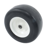 13x6.5-6 solid lawn mower tires (smooth flat white rims)