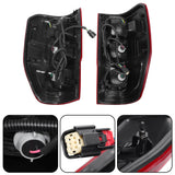 Driver and Passenger Side Outer Tail Light Brake Lamp Replacement for Ranger 2019-2022 Red Lens Chrome Housing KB3Z13405F KB3Z13404F
