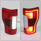Tail Lamp Light Replacement for F250 F350 2017-2019 Red Lens Driver and Passenger Side Brake Light Outer KC3Z13404B KC3Z13405B with Blind Spot Module Not Included