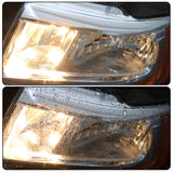 Left Right Side Headlight Assembly Chrome Replacement for Expedition 2015 2016 2017 Headlamps Assembly Replacement for FL1Z13008H FL1Z13008G