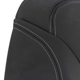 Front Driver and Passenger Side Bottom and Top Lean Black Artificial Leather Seat Cover Black Replacement for W-rang-ler 2013-2017