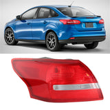 labwork Outer Driver Side Tail Light Replacement for 2015-2018 For Ford Focus Sedan