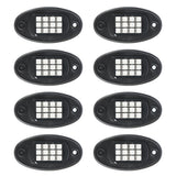 8pcs RGB LED Brake Lights Emergency Beacon Light w/Remote Control Wiring Harness Lab Work Auto