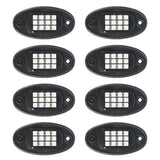 8pcs RGB LED Brake Lights Emergency Beacon Light w/Remote Control Wiring Harness Lab Work Auto