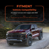 3-Piece TPE All-Weather 3D Floor Mats with Metal Emblem for Colorado Canyon 2023-2026 [Fits 4-Door Crew Cab Only]
