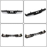 labwork Chrome Rear Step Bumper Assembly Replacement for 2007-2013 Toyota Tundra with Parking Aid Sensor Holes TO1103116