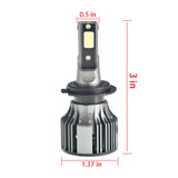 labwork 2Pcs H7 LED Headlight Bulbs,72W 10000LM 6000K Cool White Super Bright Auto High Beam/Low Beam LED Headlight Conversion Kit