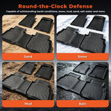 3PCS Floor Mats Black TPE Replacement for Sonata 2011-2015